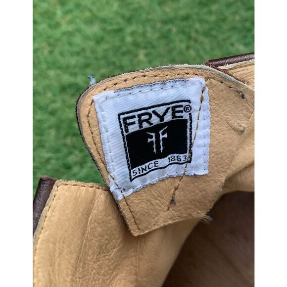 FRYE Veronica BROWN Leather MOTO Ankle Boots sz 8 $298 - Picture 9 of 10